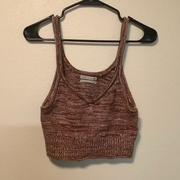 Urban Outfitters Tops - Urban outfitters med brown Kure knit crop tank top bralette knit top